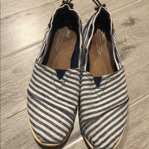 Navy Stripe Nautical Bimini Toms - Picture 2 of 5